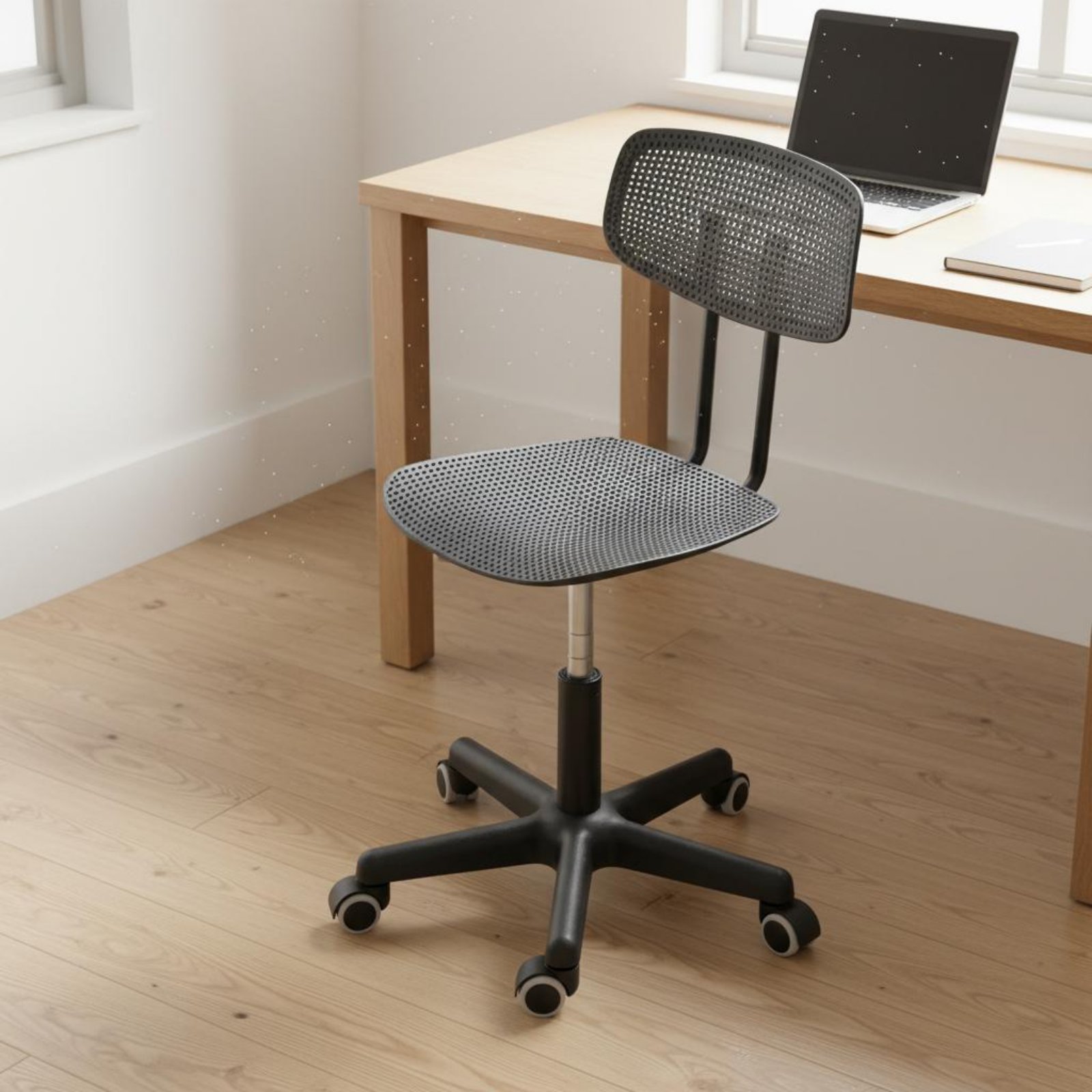 Office Furniture And Desks - Regulowane krzesło biurowe na kółkach, oddychające,