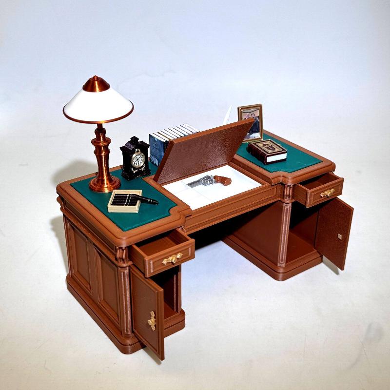 Office Furniture And Desks - Zestaw miniaturowych mebli do domku dla