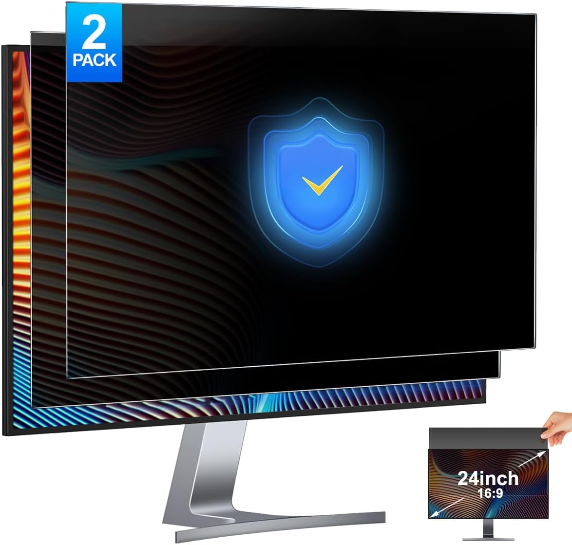 Monitor Privacy Filter - 2 sztuki 24-calowych filtrów prywatności do