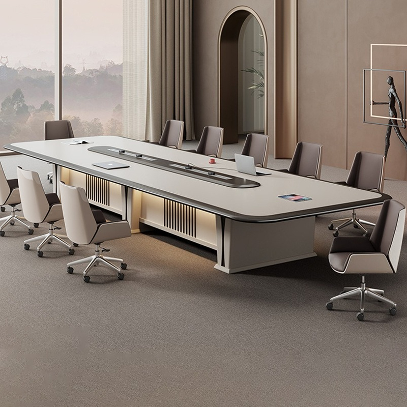 Office Furniture List - Konferencja Malarska Długi Stół Lekki Luksus