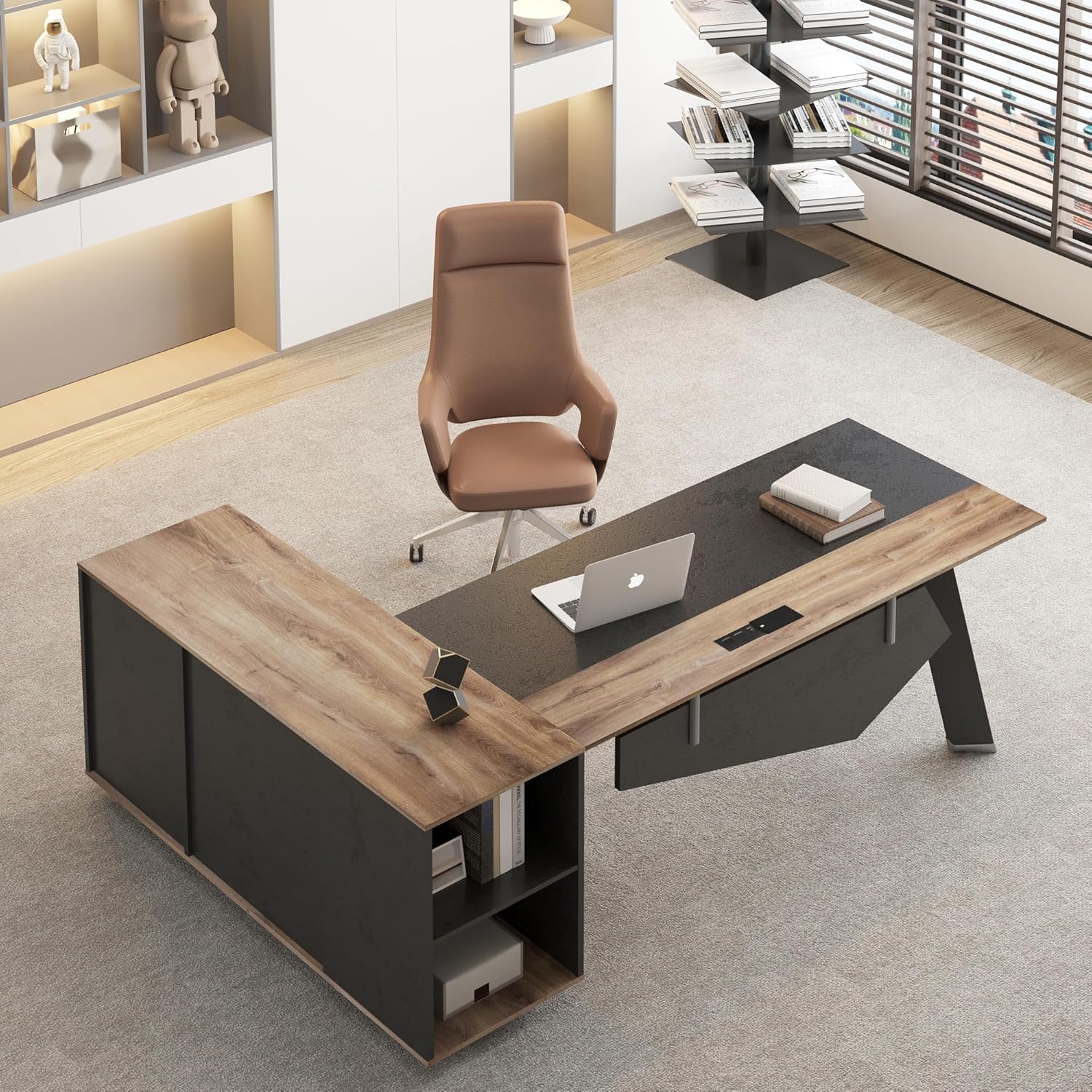 Office Furniture Filing Cabinets - Biurko kierownicze w kształcie litery L