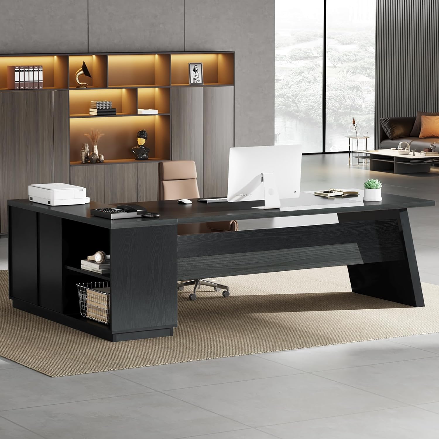 Office Furniture Filing Cabinets - Biurko narożne w kształcie litery L,