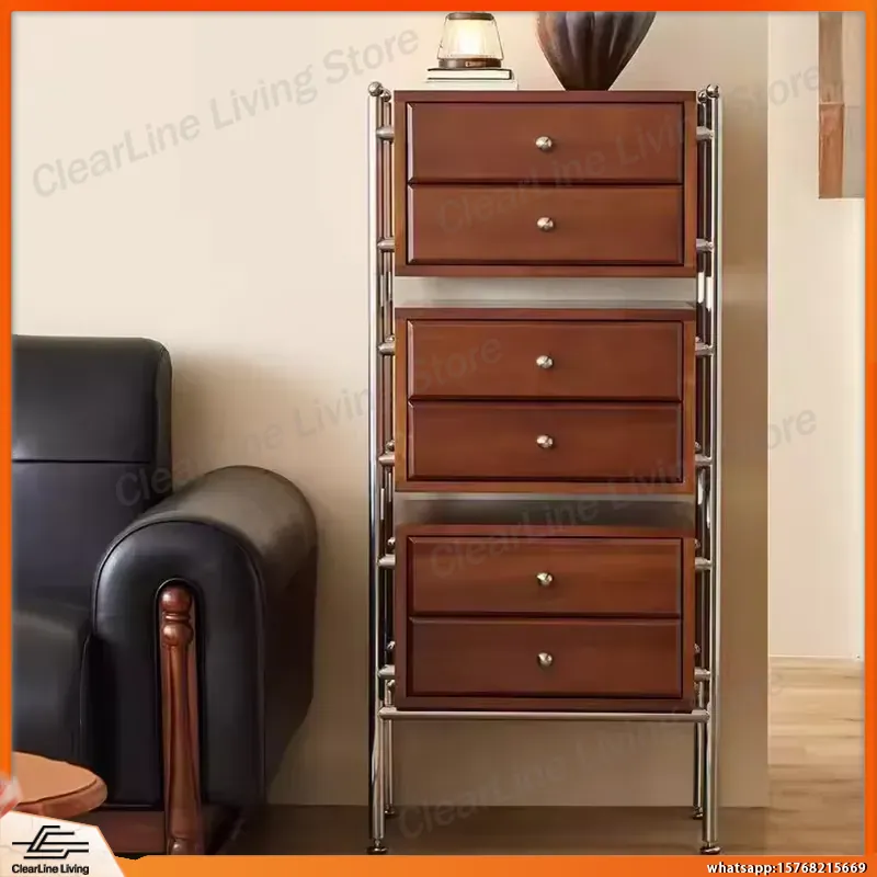 Office Furniture Filing Cabinets - Nordycka Vintage Wysoka Szafka do Przechowywania