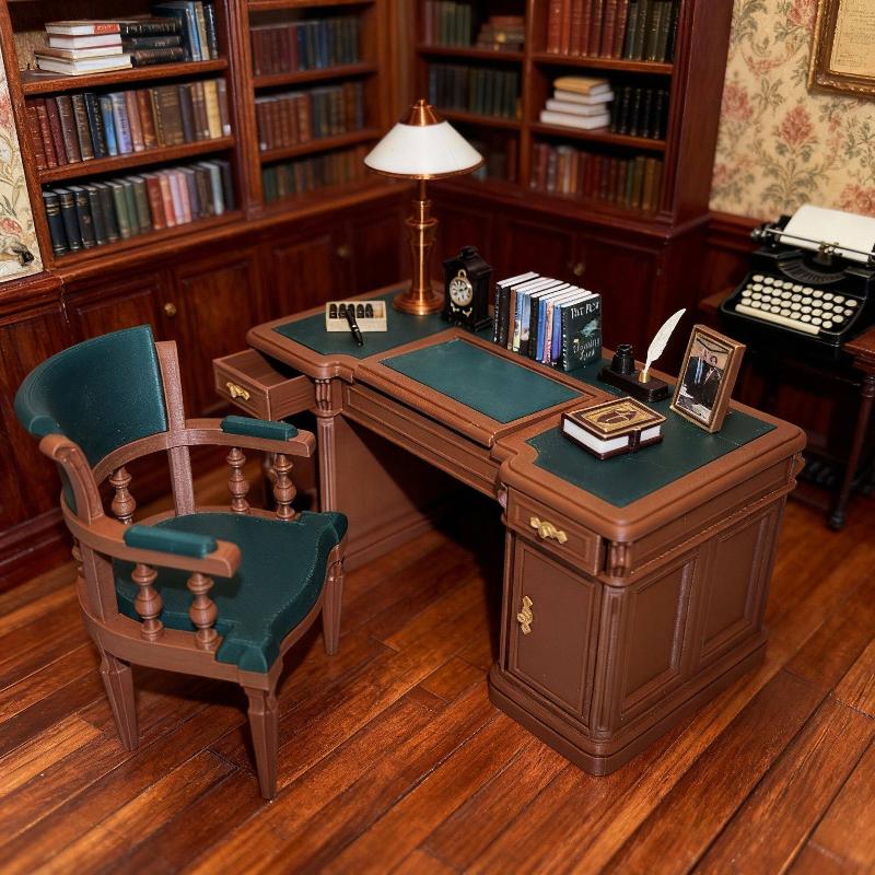 Zestaw miniaturowych mebli do  – Office Furniture And Desks recenzja i cena
