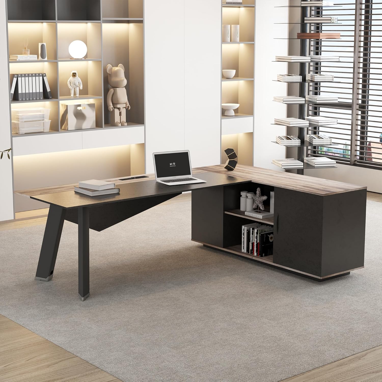Biurko kierownicze w kształcie – Office Furniture Filing Cabinets recenzja i cena