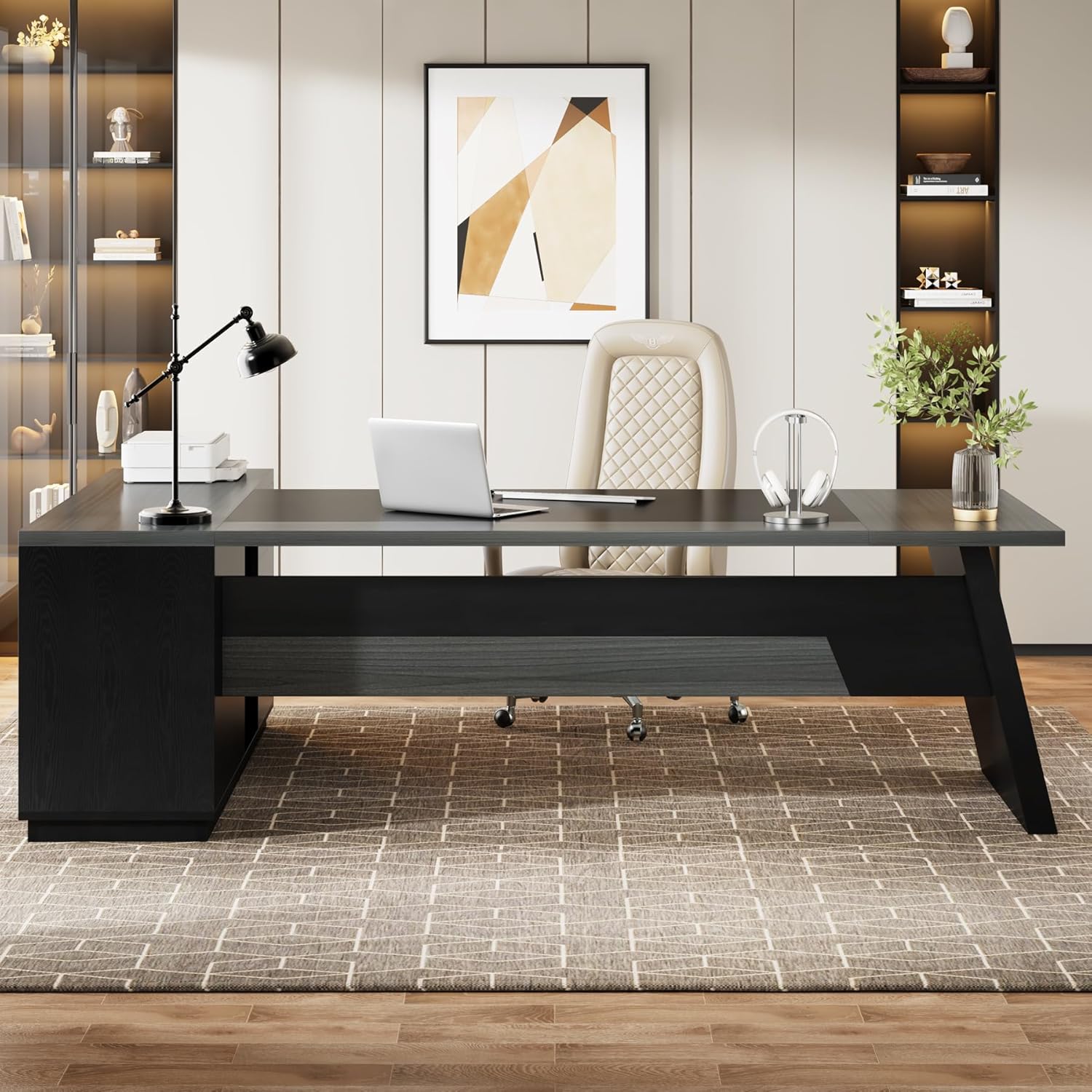 Biurko narożne w kształcie lit – Office Furniture Filing Cabinets recenzja i cena