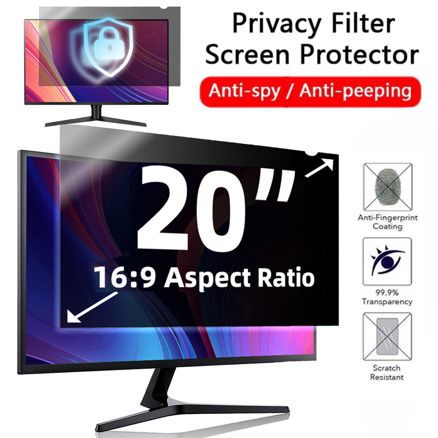 20-calowy komputerowy filtr ek – Monitor Privacy Filter recenzja i cena