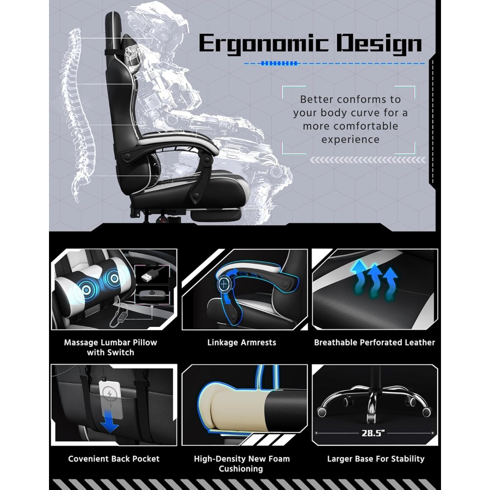 Ergonomiczne krzesło gamingowe – Office X Furniture recenzja i cena